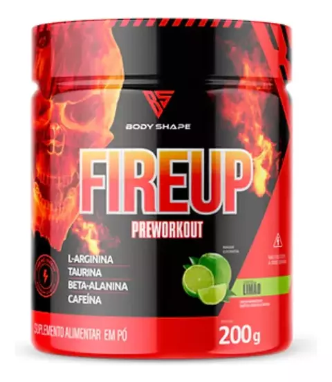 Pré-treino Fire Up 200g- Body Shape Limão
