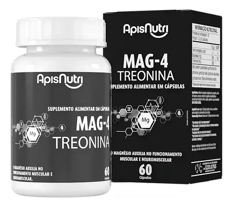 Mag-4 Com Treonina 780mg 60 Cáps Apisnutri