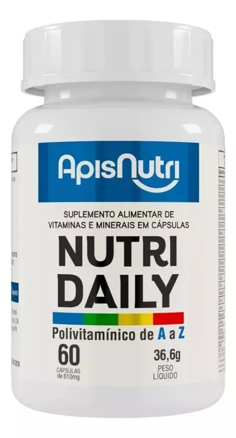 Nutri Daily Polivitaminico E Mineral - Vitaminas A-z 60 Caps Apisnutri