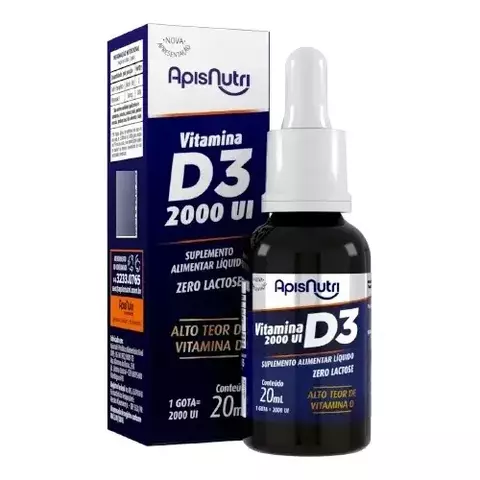 Suplemento De Vitamina D3 20ml Gotas - Apisnutri