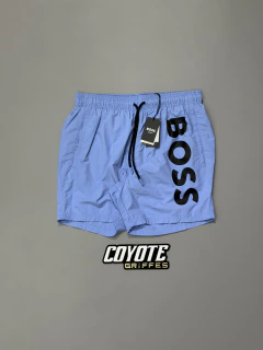 Shorts Boss BeachWear Big Logo Light Blue