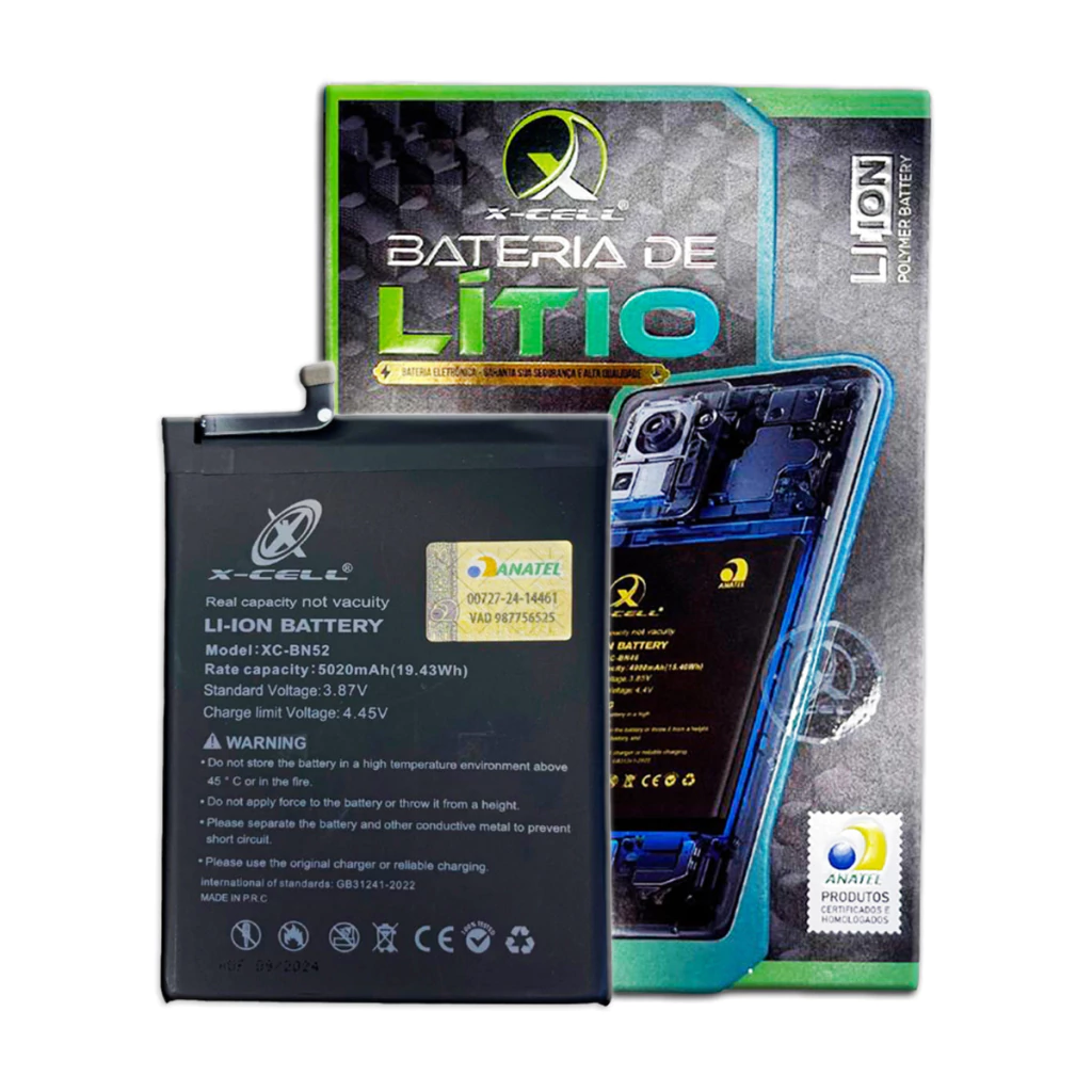 Bateria X-Cell para Xiaomi Redmi Note 9 Pro / Redmi Note 9s / Note 9 BN52