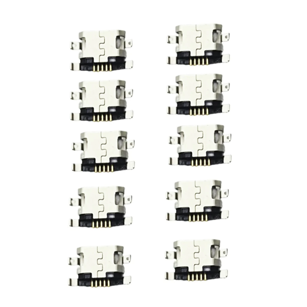 Kit com 10 conectores de carga para Motorola Moto E6s