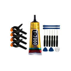 Kit de ferramentas + cola T7000 110ml + grampos para manutenção de celular - imagem 3