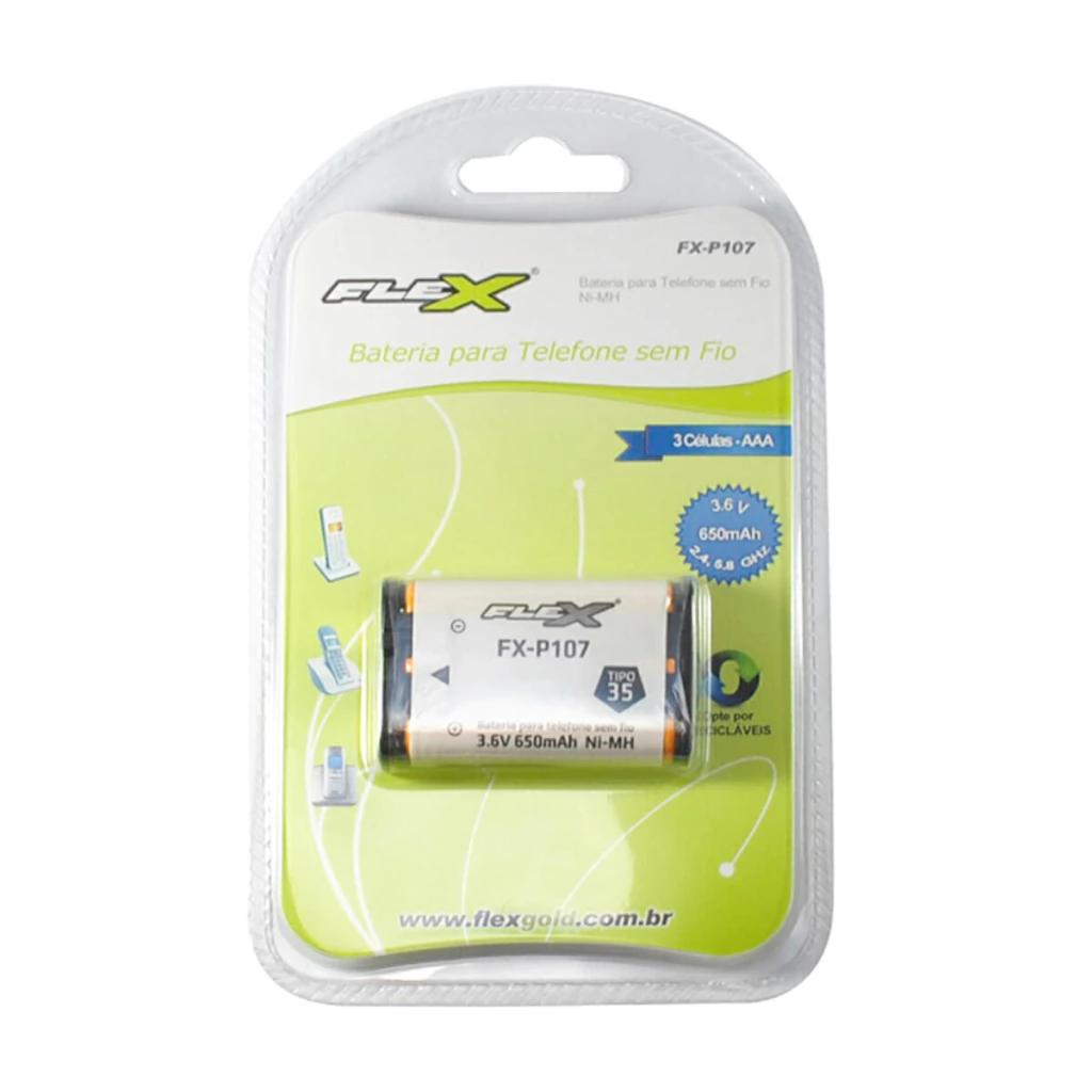 Bateria para telefone s/ fio Hhr-P107 3,6V 650Mah