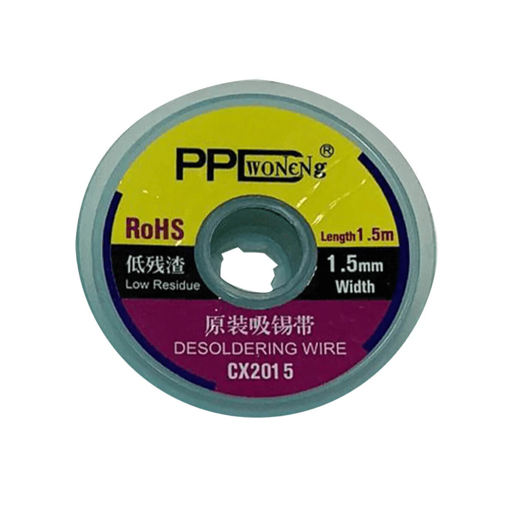 Fita malha dessoldadora tira solda 1.5m PPD