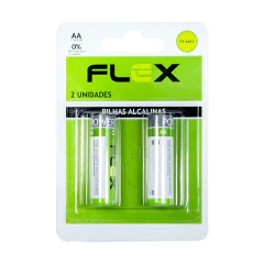 Cartela com 2 pilhas AA alcalina Flex Gold - imagem 1