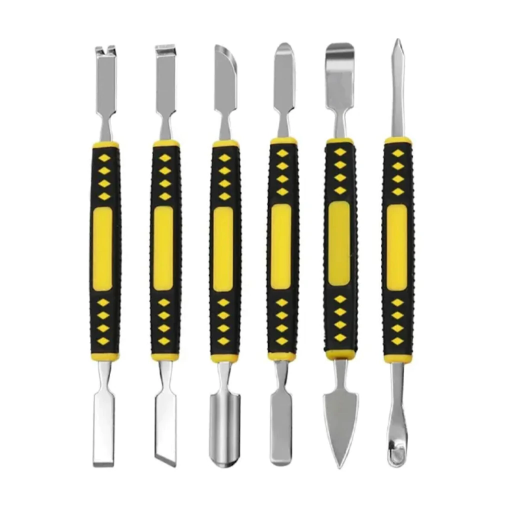 Kit 6 espátulas de metal profissional Te-666