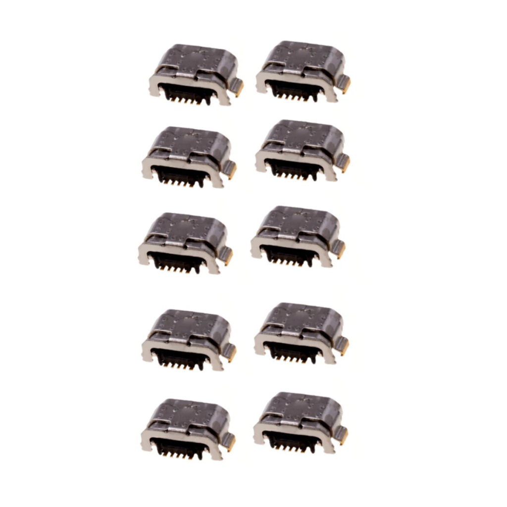 Kit com 10 conectores de carga para LG k4 k8 k9 k10 k11 k12 k41s k50 k50s k51 k52 k61 plus