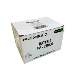 Kit com 50 baterias de zinco 9V Flex Gold mod. FX-9Z50 - imagem 2
