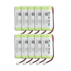 Kit com 10 baterias 2,4v 600ma para telefone sem fio Intelbras - imagem 1