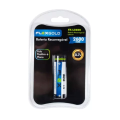 Bateria pilha recarregável 18650 3.7v polo positivo plano - imagem 1