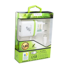 Carregador de celular ultra rápido v8 com entrada USB X-Cell mod. XC-V8/GLX - imagem 2