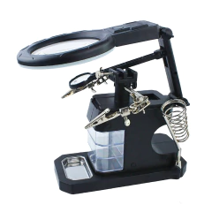 Lupa com suporte terceira mão e iluminação em LED XC-LP-803 - aumento 2.5D 4D 16D - imagem 3