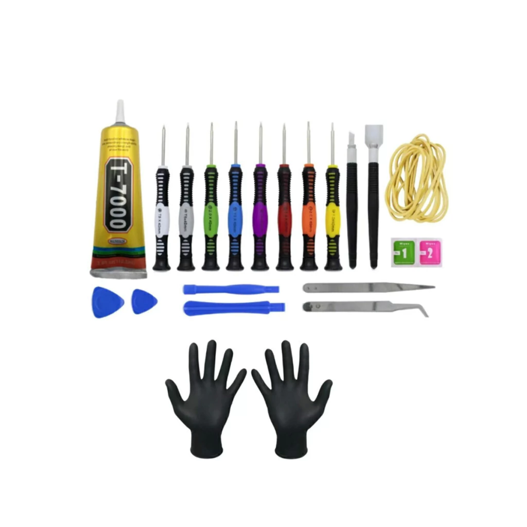 Kit de ferramentas 2811 + cola T7000 110ml Manutenção em Celular