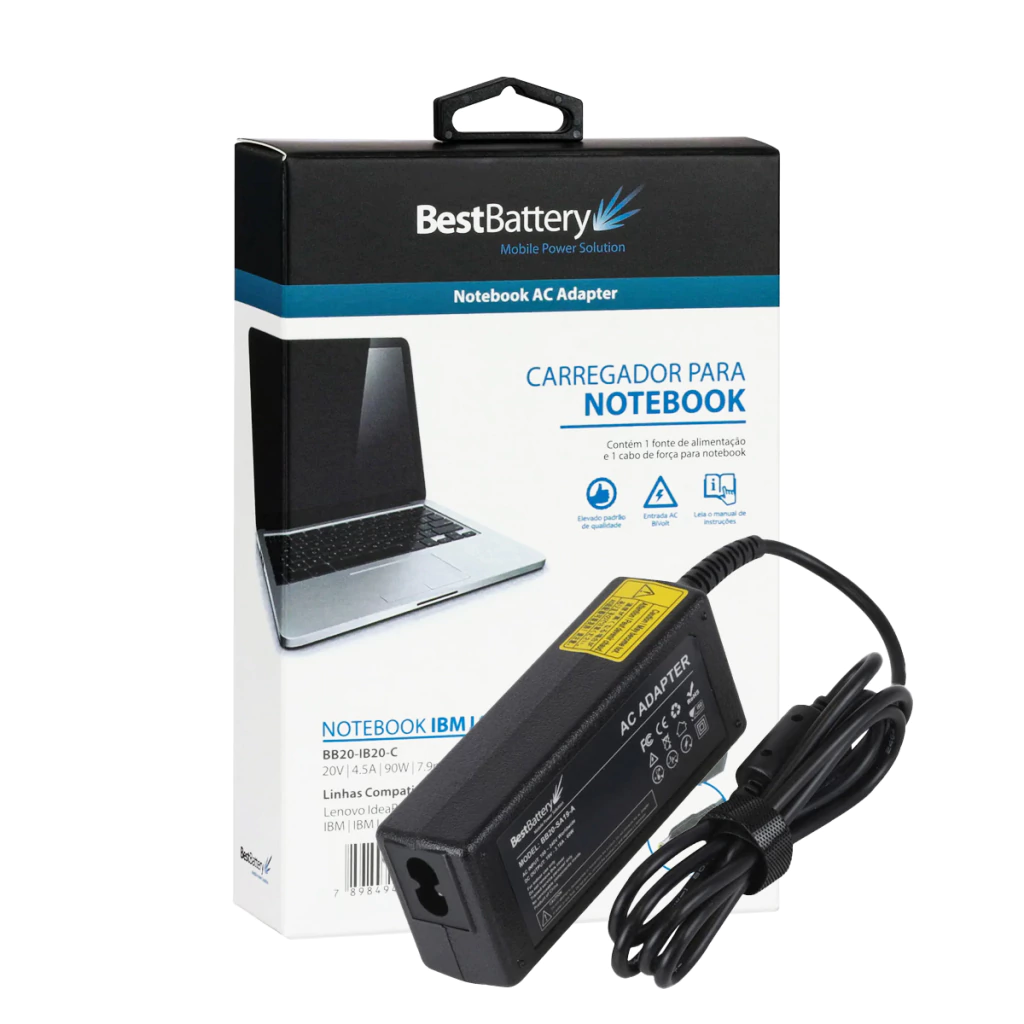 Fonte para Lenovo IdeaPad / ThinkPad / IBM 90W 20V 4.5A - BestBattery