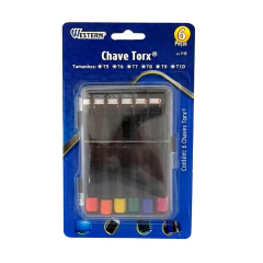 Jogo de chaves de precisão torx com 6 peças T5 a T10 - imagem 3