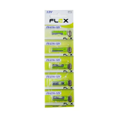 Cartela com 5 baterias mini pilhas alcalina flex A27 27a 12v - imagem 3