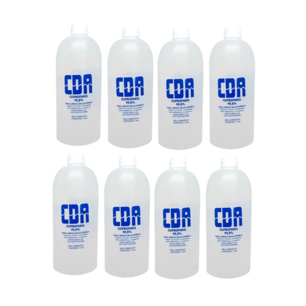 Kit 8 álcool Isopropílico CDA 1L (isopropanol)
