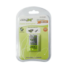 Bateria pilha recarregável 9v 280 mAh Flex Gold - imagem 3