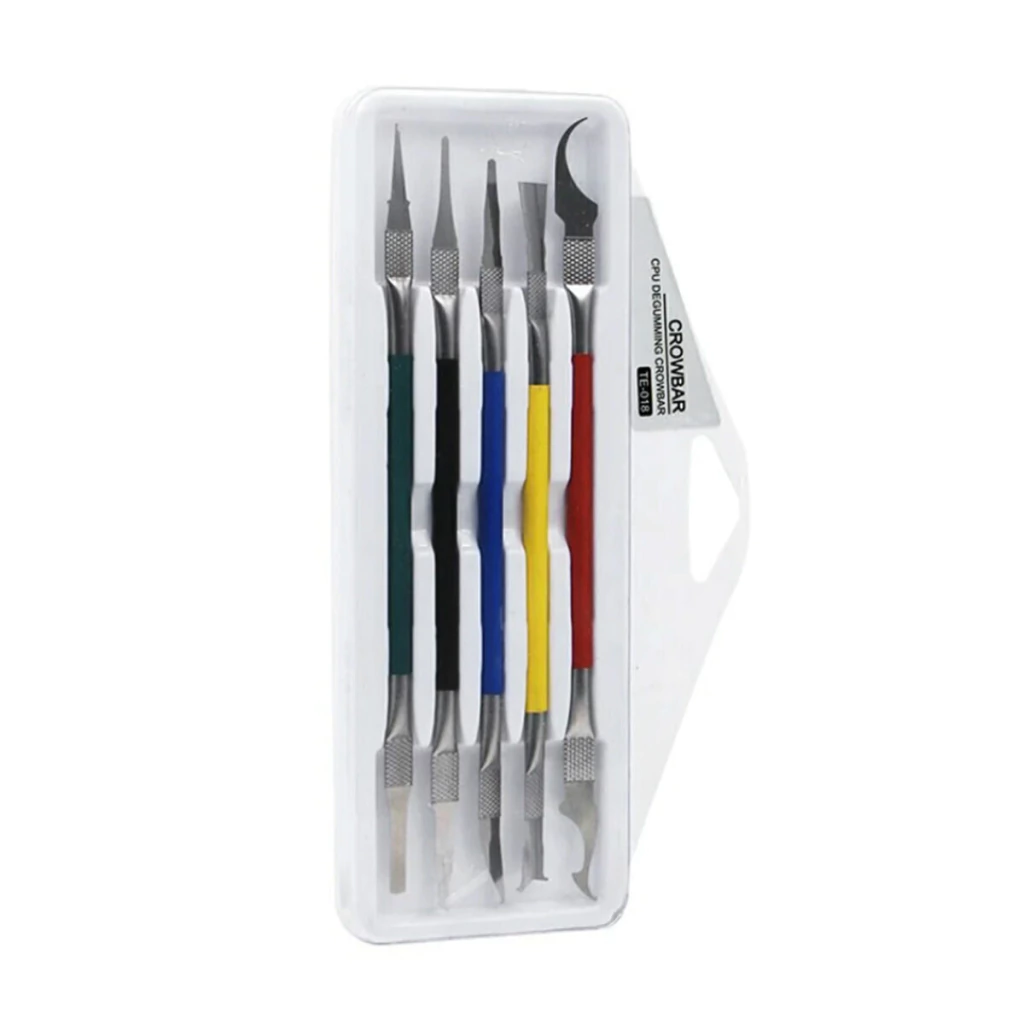 Kit 5 espátulas crowbar profissional Te-018