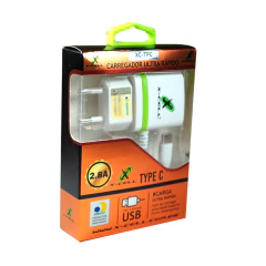 Carregador ultra rápido bivolt 2.5A com cabo tipo C e entrada USB X-Cell mod: XC-TPC - imagem 1