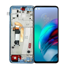 Tela Display Frontal para Motorola Moto G100 Com Aro Azul Original - imagem 1