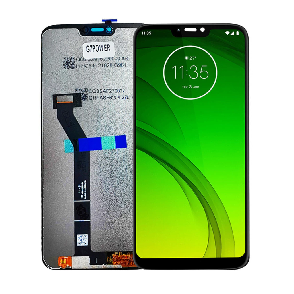 Tela Display Frontal para Motorola Moto G7 Power Sem Aro