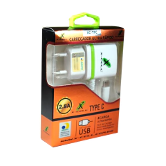 Kit com 10 carregador ultra rápido bivolt 2.5A com cabo tipo C e entrada USB X-Cell mod: XC-TPC - imagem 2