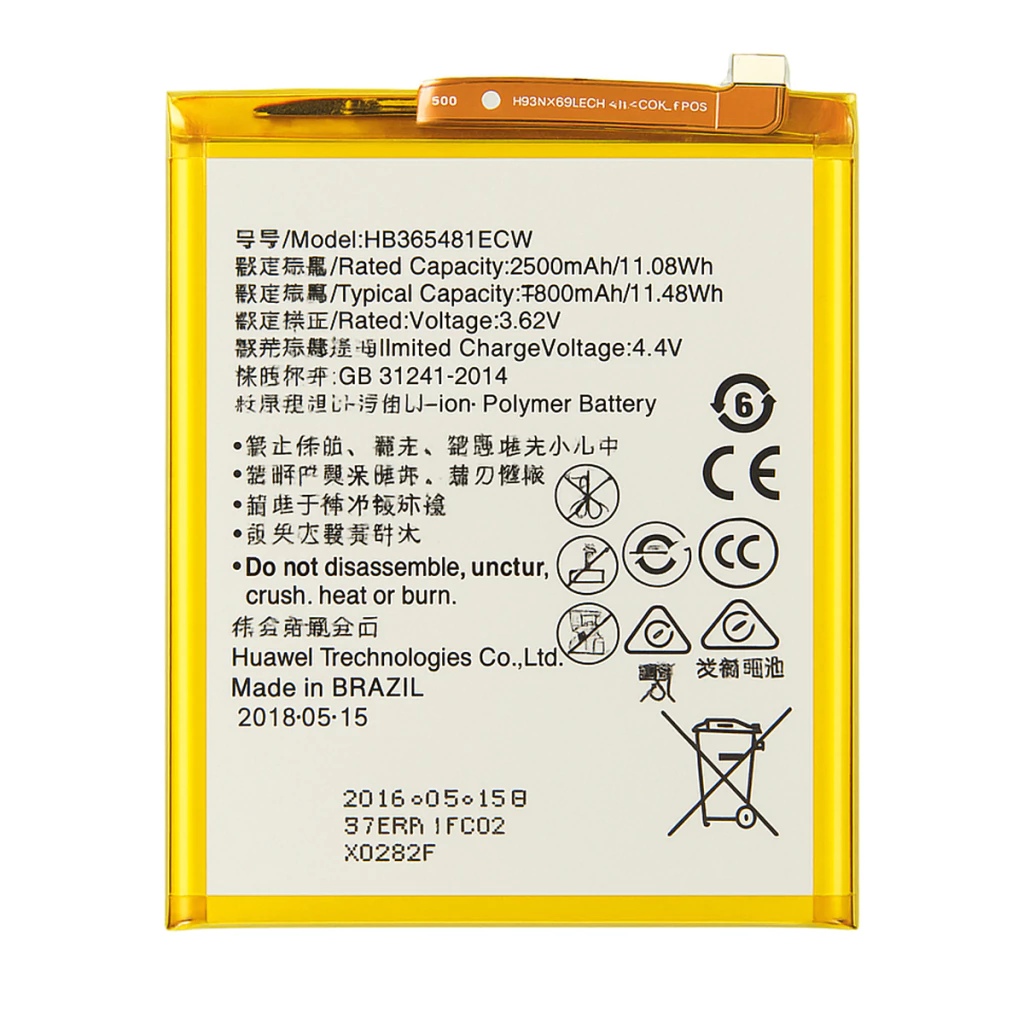 Bateria para Huawei P9 P9 Lite P20 Lite Honor 8 HB366481ECW