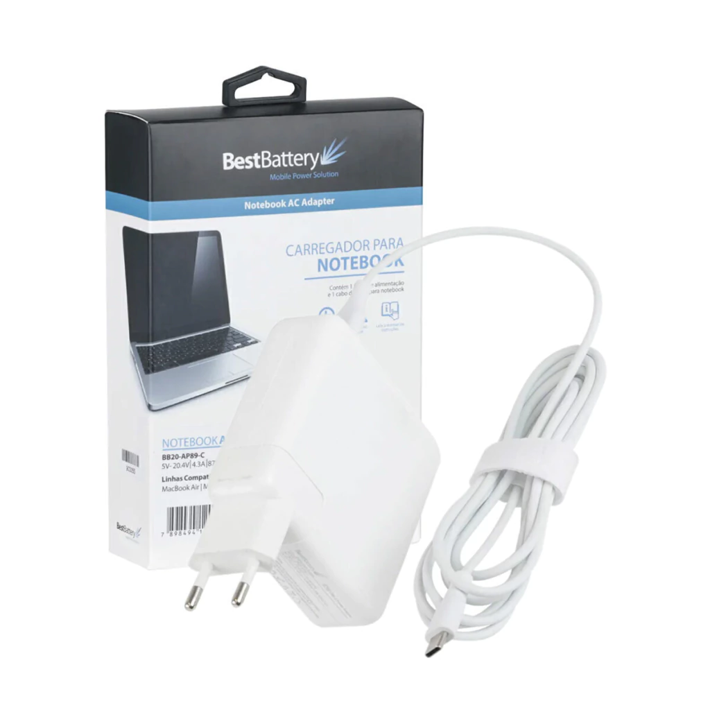 Fonte carregador para MacBook Pro 2017 Usbc De 87w - BestBattery