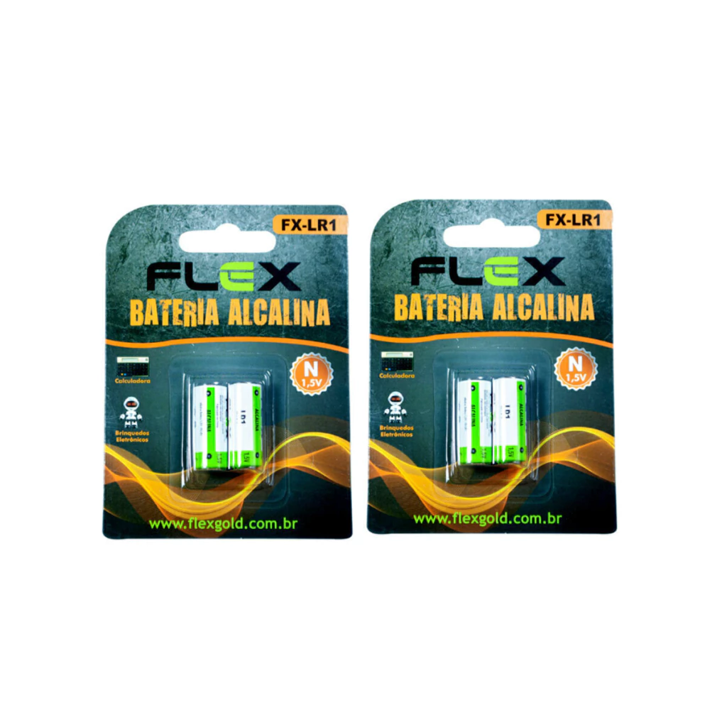 Kit com 4 pilhas bateria alcalina Lr1 1.5v Fx-lr1