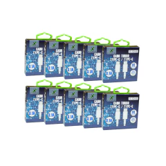 Kit com 10 cabo de dados Tipo C x Tipo C 3.1A carrega rapido - imagem 1