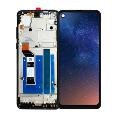 Tela Display Frontal para Motorola Moto One Vision Orig Com Aro Preto - imagem 1