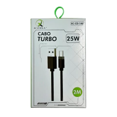 Cabo de dados USB x Tipo C 25W carrega rápido XC-CD-146 - imagem 1