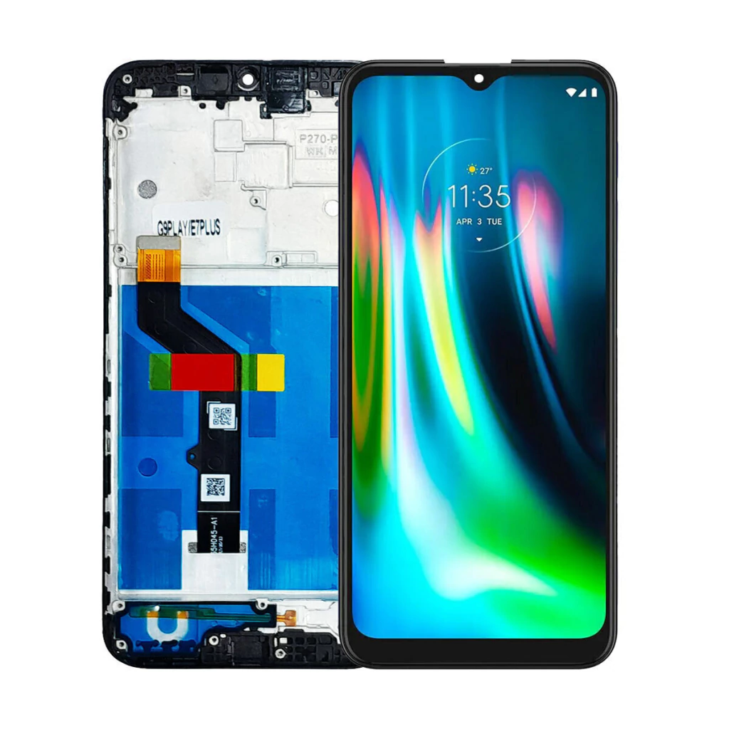 Tela Display Frontal para Motorola Moto G9 Play / E7 Plus Com Aro