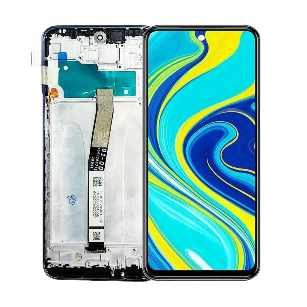 Tela Display Frontal para Xiaomi Redmi Note 9S Com Aro