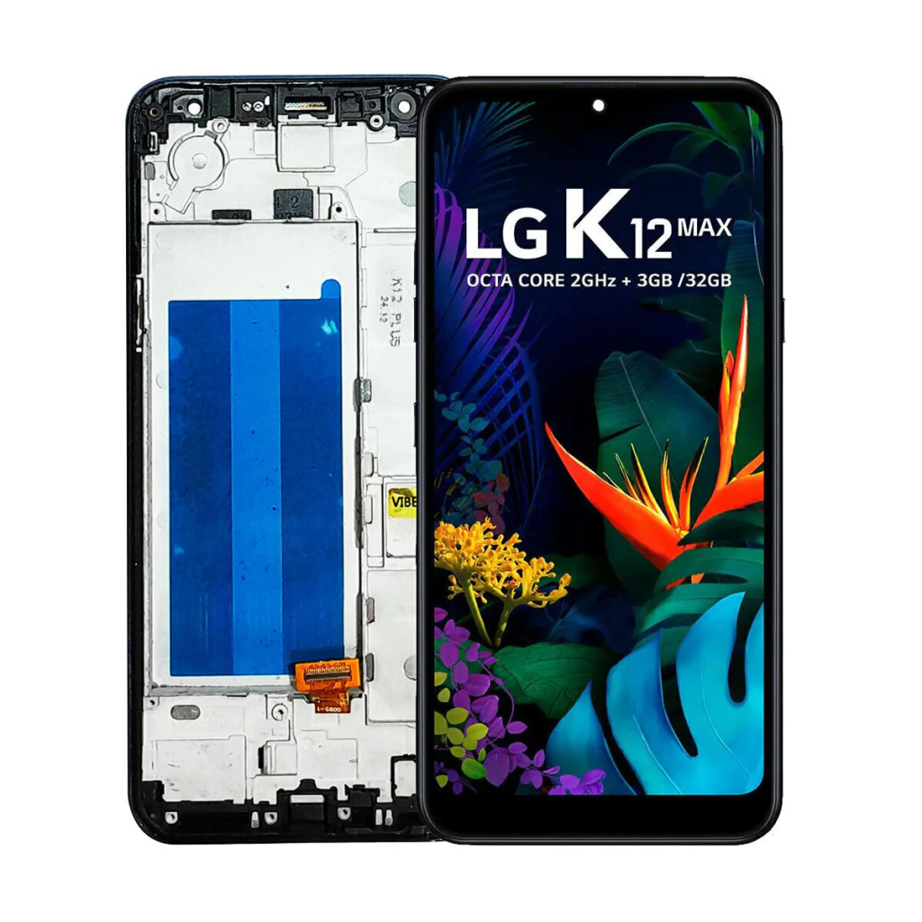 Tela Display Frontal para LG K12 Plus Com Aro