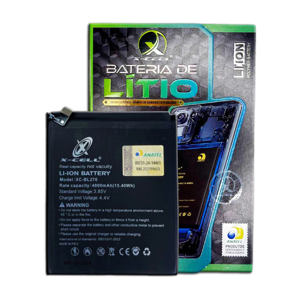 Bateria X-Cell para Moto G6 Play / E5 / Lenovo K6 Plus BL270