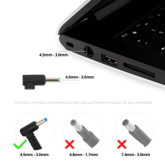 Fonte carregador para HP 240 245 246 250 255 G4 / G5 / G6 65W - BestBattery - imagem 5