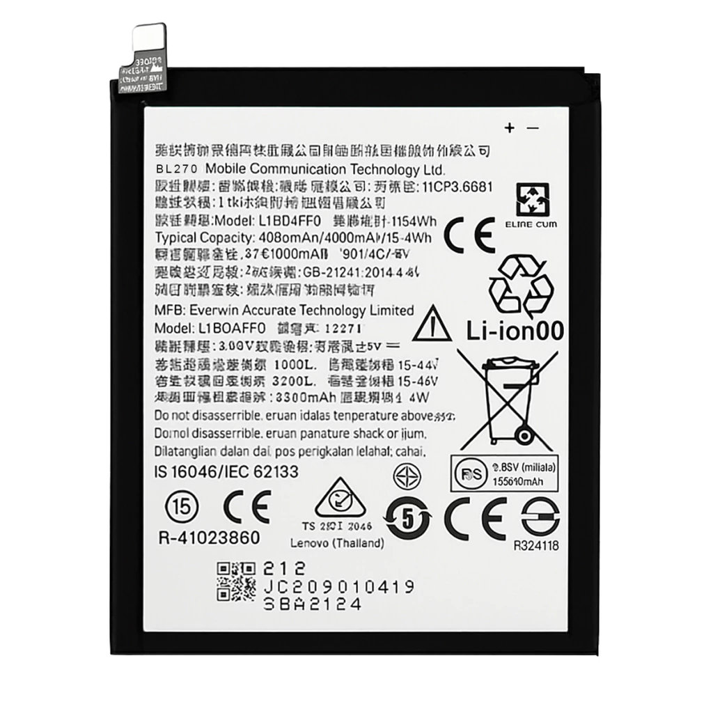 Bateria para Motorola Moto G6 Play / E5 / Lenovo K6 Plus BL270