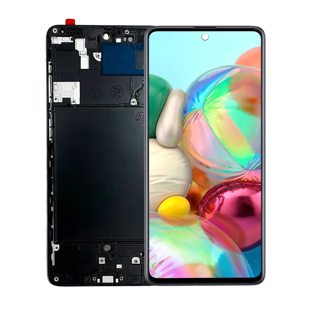 Tela Display Frontal para Samsung Galaxy A71 OLED Com Aro Borda Grossa