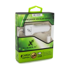 Carregador veicular rápido com cabo Micro USB e entrada USB - imagem 7