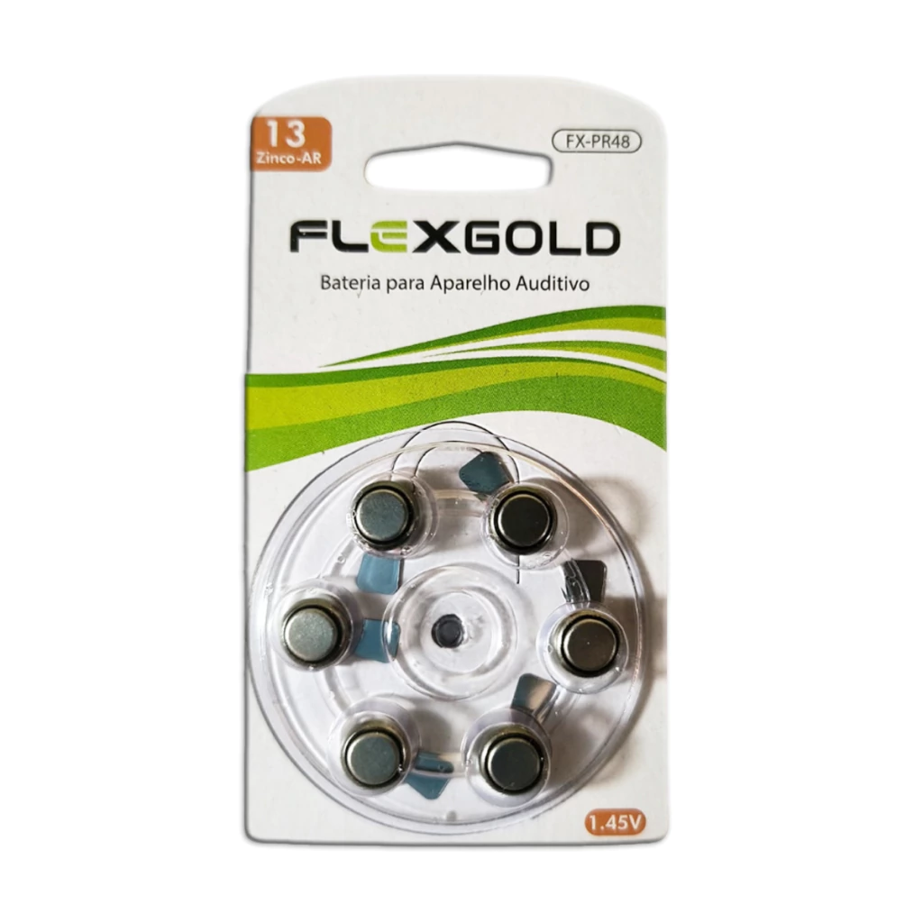 Bateria para uso em aparelho auditivo modelo 13 X-Cell mod. FX-PR48