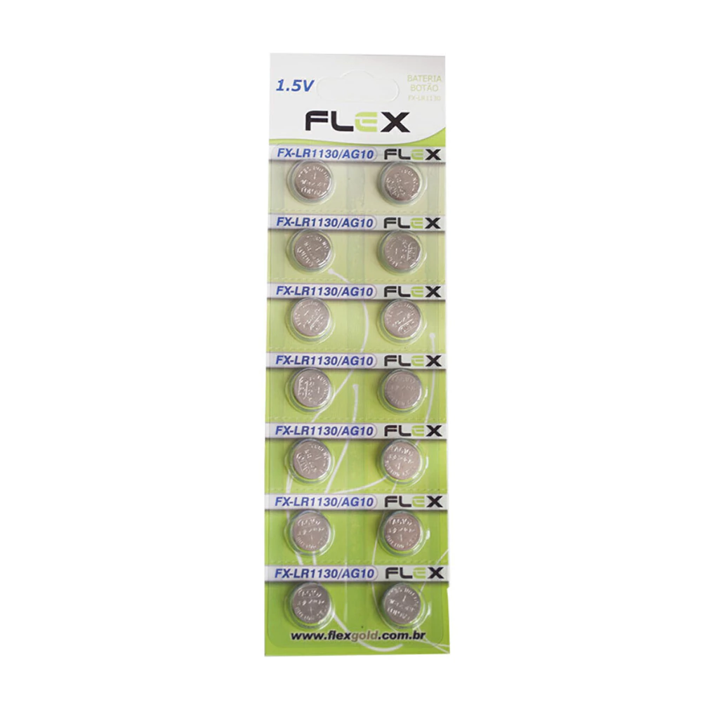 Cartela com 14 unidades Bateria botão LR1130