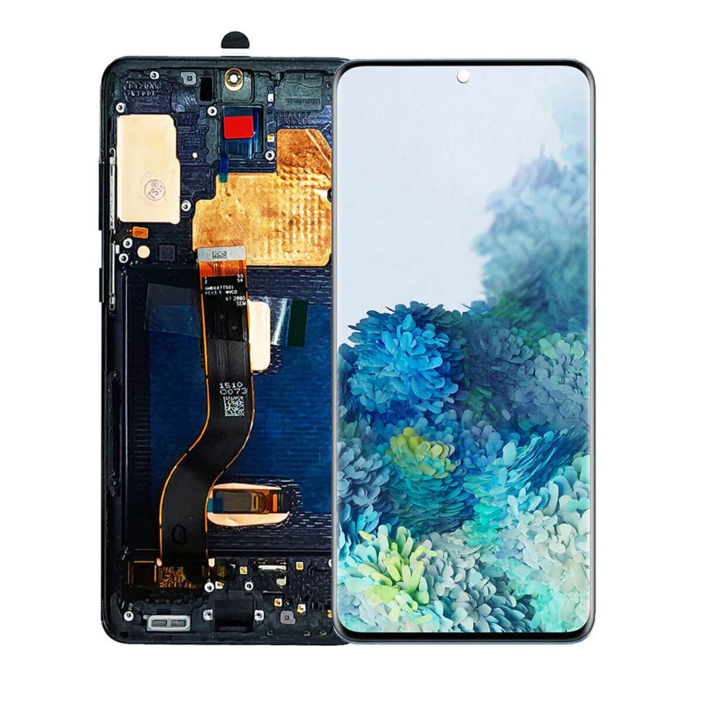 Tela Display Frontal para Samsung Galaxy S20 Plus OLED Com Aro