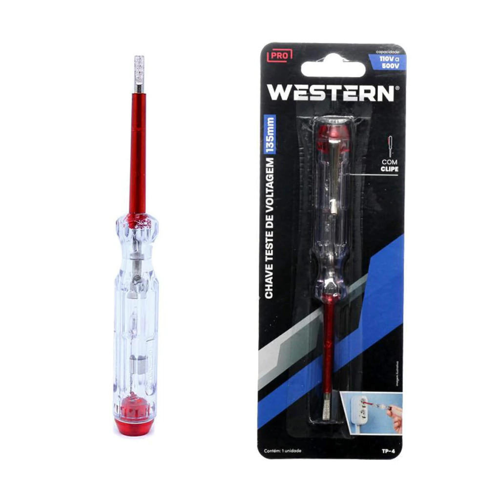 Chave de teste 100v a 500v eletrica eletricista 135mm
