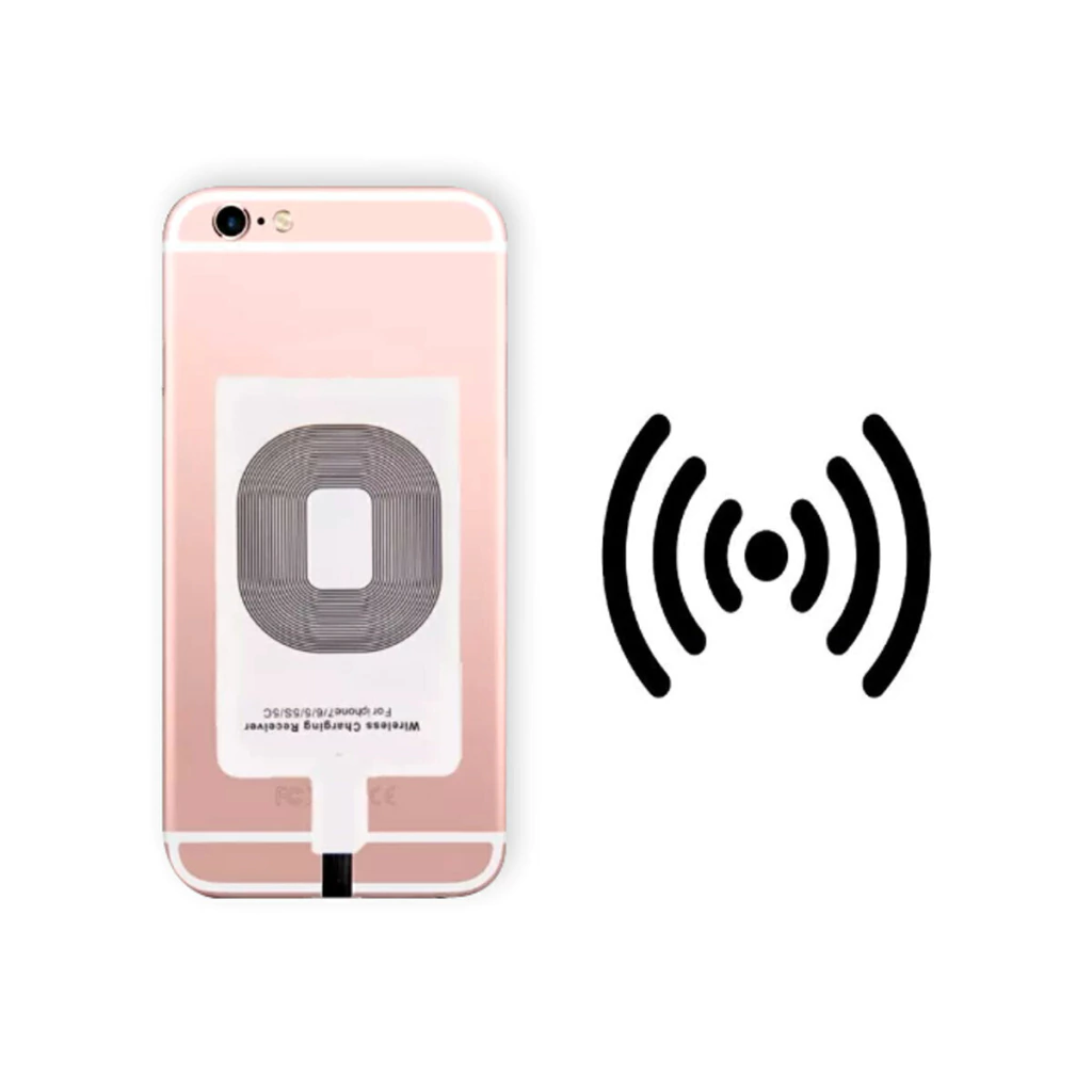 Adaptador Sem Fio Qi Indução Receptor Para iPhone 5/6/7