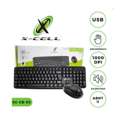 Kit teclado e mouse para computador notebook preto slim X-cell XC-CB-03 - imagem 3