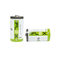 Cartela com 2 pilha tipo C LR14 alcalina Flex Gold - imagem 2